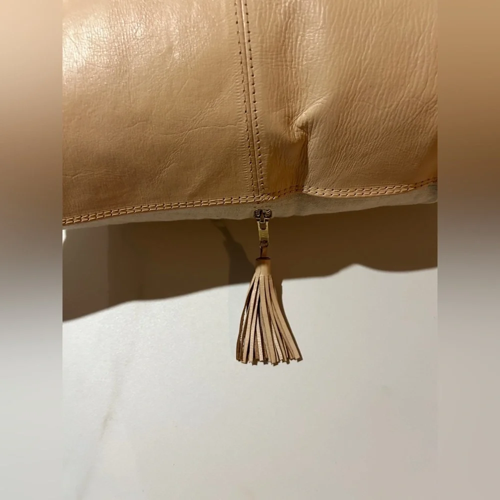 Elegant Tan Leather Throw Pillow size 18X18